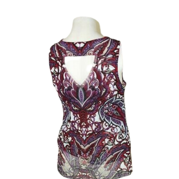 FREE W/ PURCHASE Womens INC International Concept Sheer Sleeveless Top Size Med - Picture 3 of 5